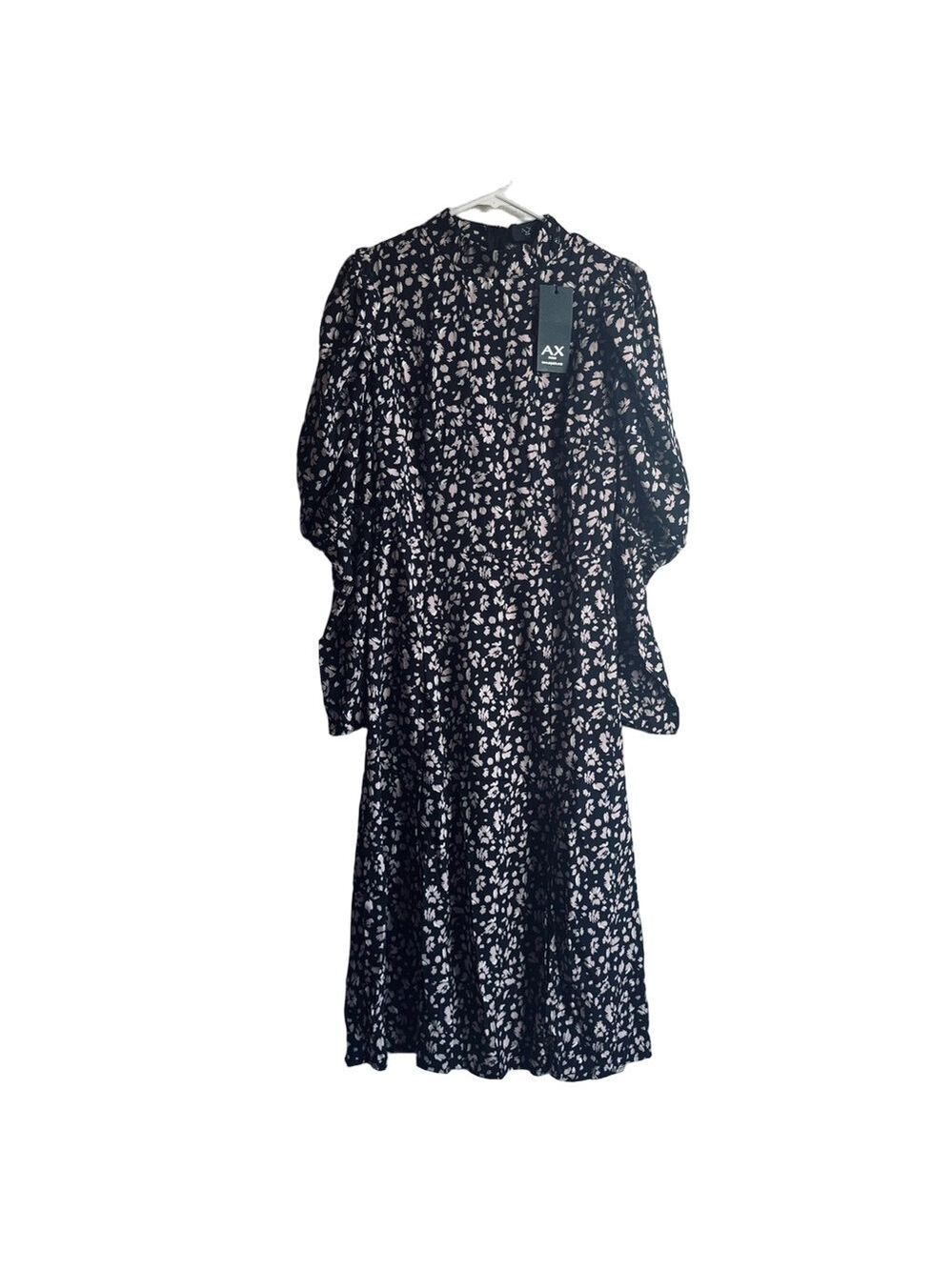 *NWT* AX PARIS Puff Sleeve Midi Dress - Picture 3 of 14
